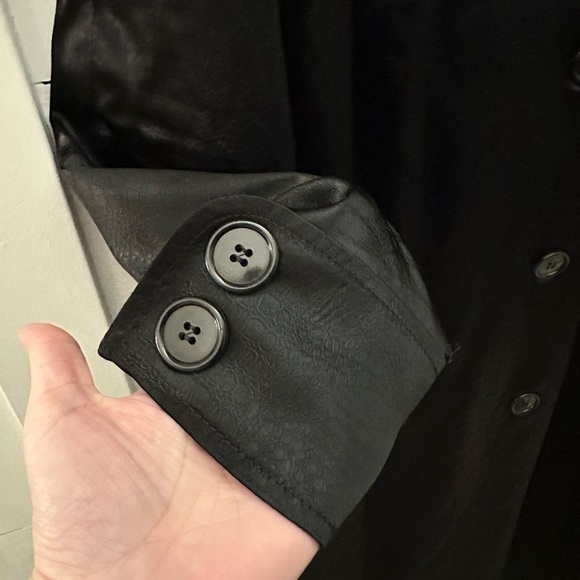 VISION VINTAGE Woman NWT XL Stain Rain Dupont resistant embossed trench coat - Picture 6 of 16